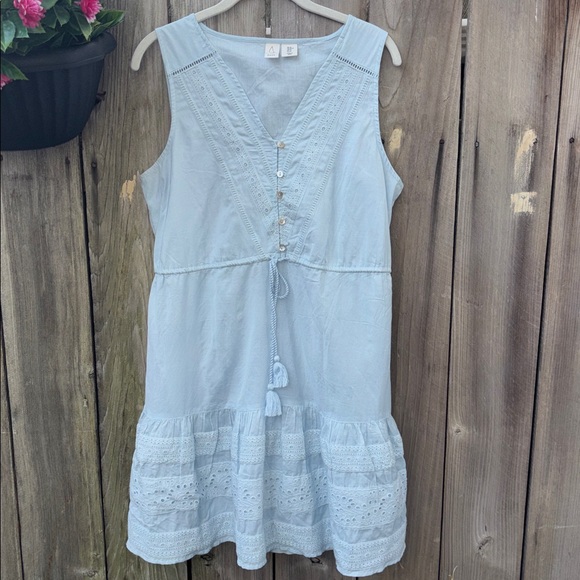 Joie Dresses & Skirts - Joie Cottagecore Feminine Light Blue Dress Lace Sundress Women’s Sz Medium